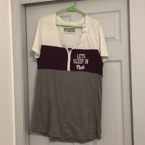 PINK short sleeve sleep shirt